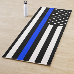 Polizeiflagge der Thin Blue Line Yogamatte