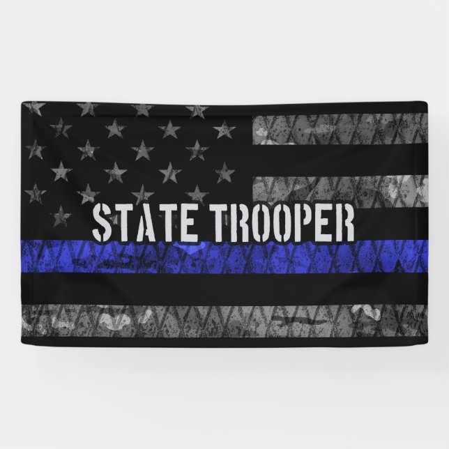 Polizeiflagge des Staat in Not Banner (Horizontal)