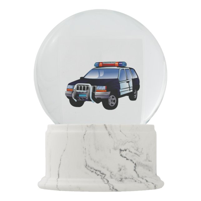 Polizeigruppeauto schützen Servestadt-Staat Schneekugel (Vorderseite)