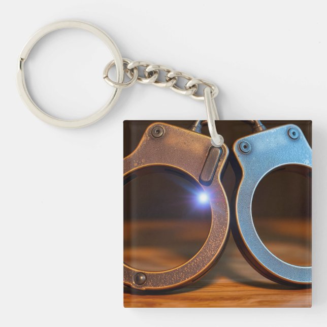 Polizeihandschellen Schlüsselanhänger (Vorderseite)