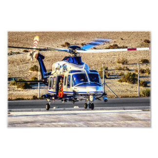 Polizeihubschrauber Fotodruck