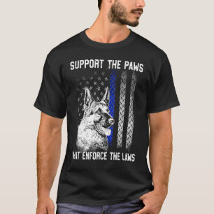 Polizeihund Deutscher Schäferhund US-Flagge T-Shirt
