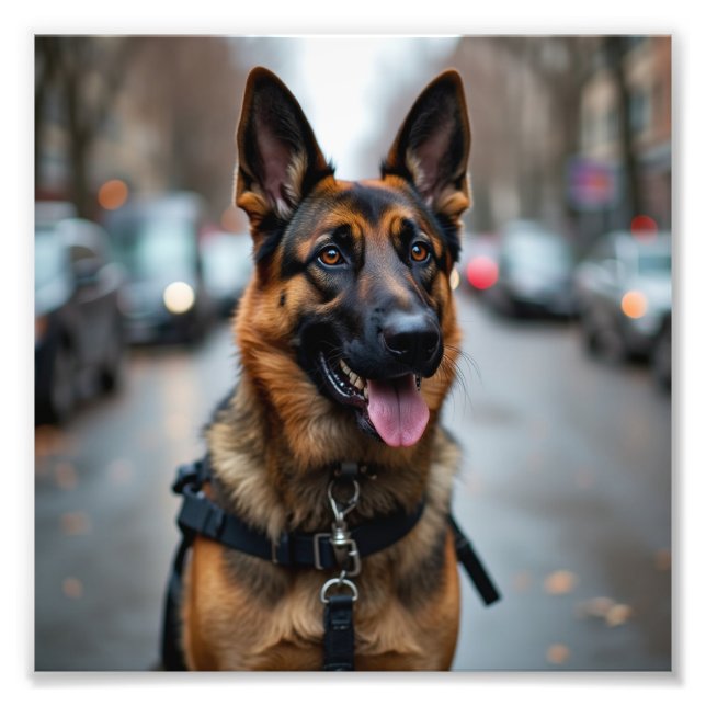 Polizeihund Fotodruck (Vorne)