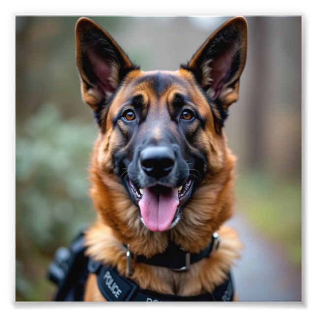Polizeihund Fotodruck (Vorne)
