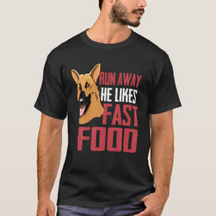 Polizeihund K9 Offizier Deutsche Hirte Lauf er mag T-Shirt