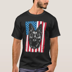 Polizeihund K 9 Deutscher Schäferhund Rechtsdurchs T-Shirt