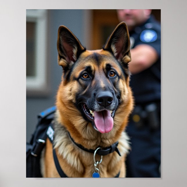 Polizeihund Poster (Vorne)
