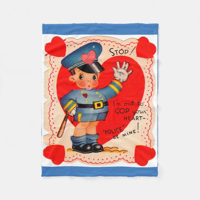 Polizeijunge Valentin der 1930er Jahre Fleecedecke (Vorderseite)