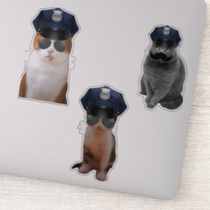 Polizeikatze Aufkleber