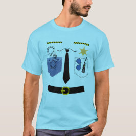 Polizeikleidung für Erwachsene Halloween-Polizeibe T-Shirt