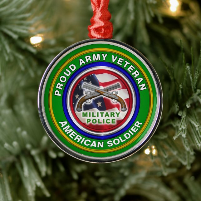 Polizeikorps der Proud-Armee Weihnachten Ornament Aus Metall (Baum)