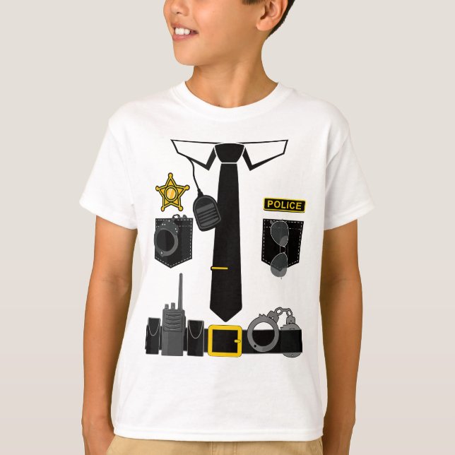 Polizeikostüm für Mens Halloween Kostümgesetz Enfo T-Shirt (Vorderseite)