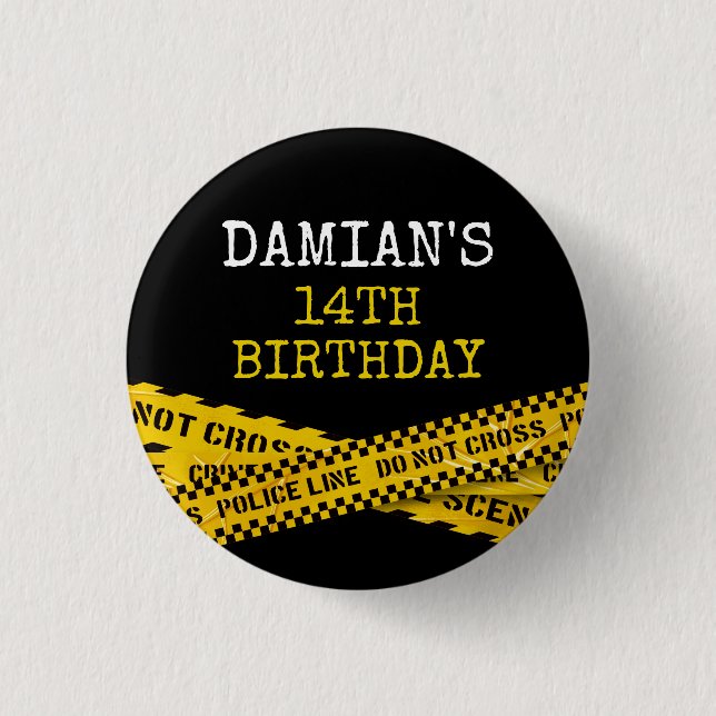 Polizeikriminaluntersuchung Geburtstag Button (Vorderseite)