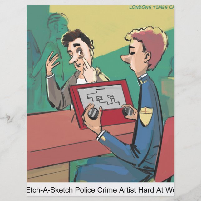 Polizeikriminelle Sketch Artist Funny (Vorderseite)