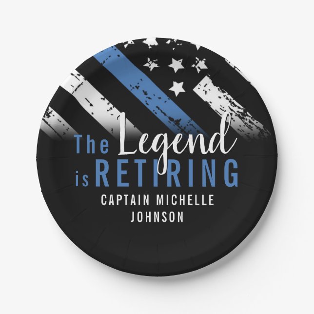 Polizeiliche Altersversorgung - Blaue Linie - Durc Pappteller (Vorderseite)