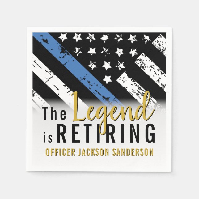 Polizeiliche Altersversorgung - Blaue Linie - Durc Serviette (Vorderseite)