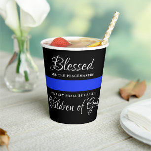 Polizeiliche Durchsetzung des Party Thin Blue Line Pappbecher