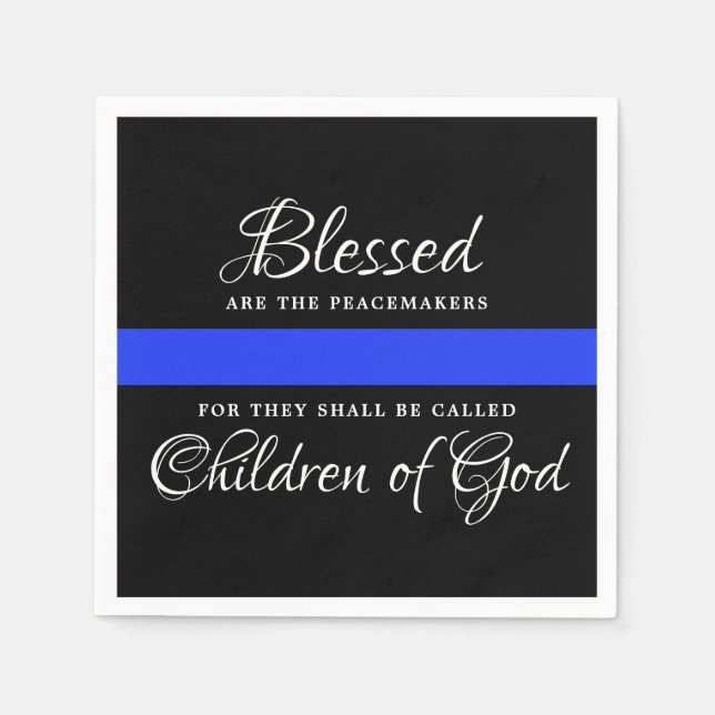 Polizeiliche Durchsetzung des Party Thin Blue Line Serviette (Vorderseite)
