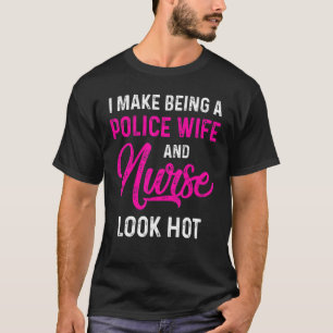 Polizeiliche Ehefrau Krankenversicherung und Mama T-Shirt