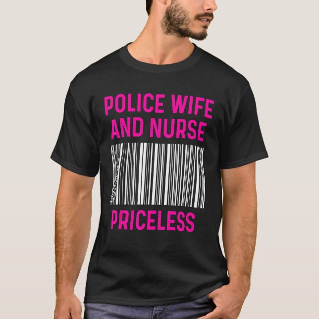 Polizeiliche Ehefrau Krankenversicherung und Mama  T-Shirt (Vorderseite)