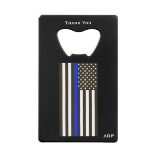 *~* Polizeiliche Flagge mit weißer und schwarzer  Geldbeutel Flaschenöffner