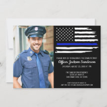Polizeiliche Graduierung Partei Thin Blue Line Fot
