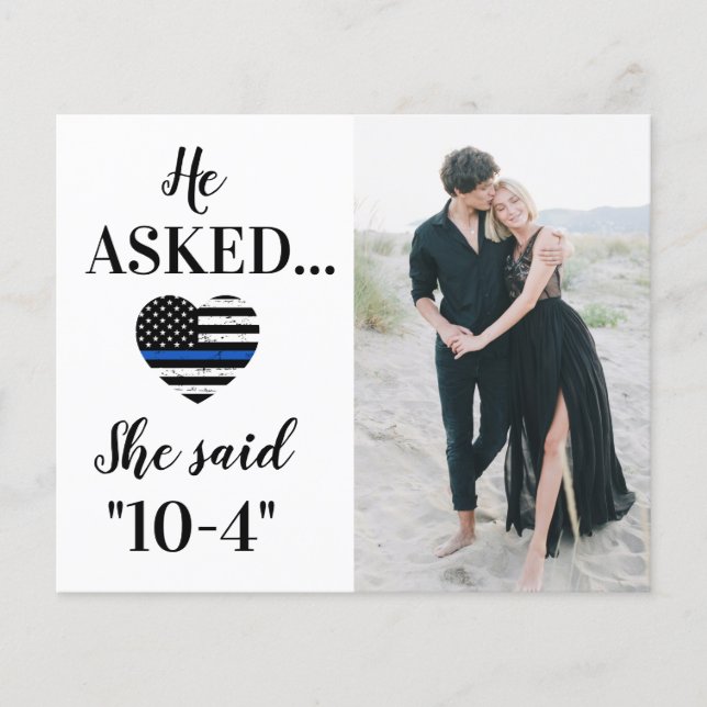 Polizeiliche Hochzeitspolizei - Foto Save the Date (Vorderseite)