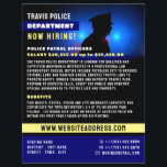 Polizeiliche Silhouette, Einstellung von Polizeibe Flyer<br><div class="desc">Polizeiliche Silhouette,  Polizeibeamter Rekrutierung Flyer durch den Business Card Store.</div>