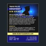 Polizeiliche Silhouette, Einstellung von Polizeibe Flyer<br><div class="desc">Polizeiliche Silhouette,  Polizeibeamter Rekrutierung Flyer durch den Business Card Store.</div>