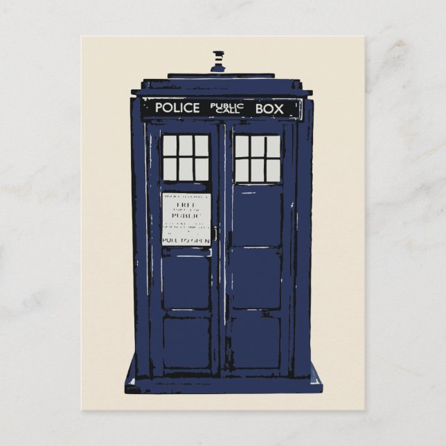 Polizeiliche Telefonzelle Postkarte (Vorderseite)