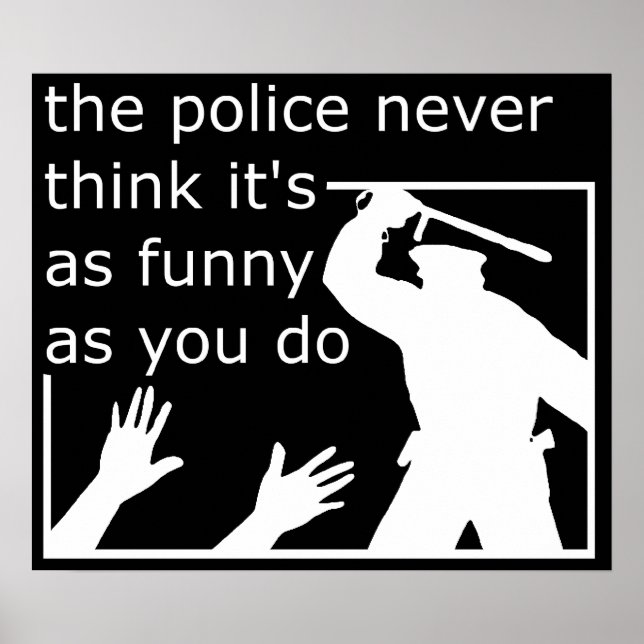 Polizeiliche Wahrnehmung von Spaß Funny Print Post Poster (Vorne)