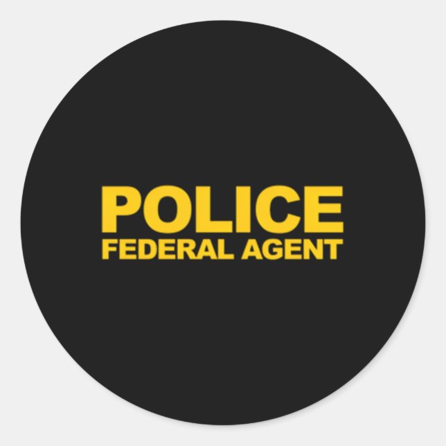 Polizeilicher Bundesstaatlicher Agent Runder Aufkleber (Vorderseite)