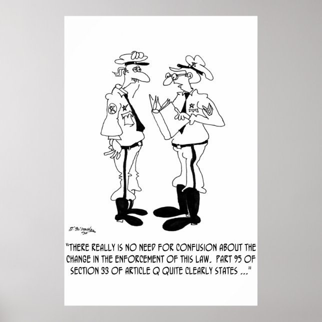 Polizeilicher Cartoon 5842 Poster (Vorne)