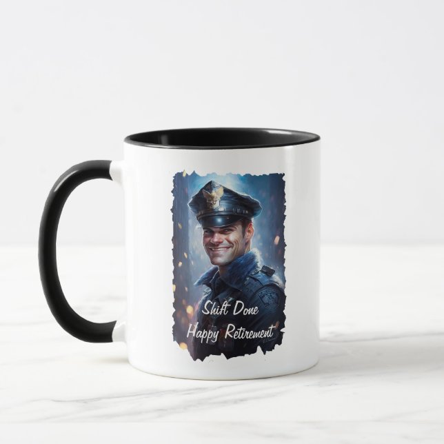 Polizeilicher Vollzugsbeamter Tasse für Altersvers (Links)