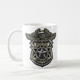 Polizeiliches Abzeichen Kaffeetasse