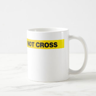 Polizeilinie kreuzen nicht kaffeetasse