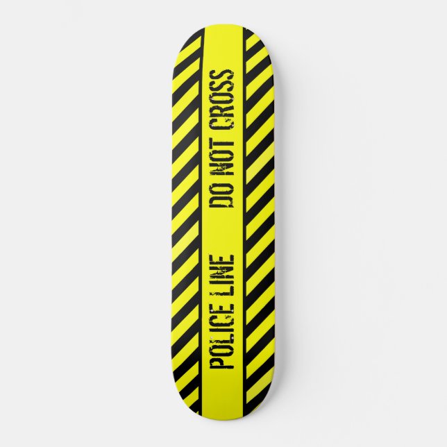 Polizeilinie nicht überqueren skateboard (Vorderseite)