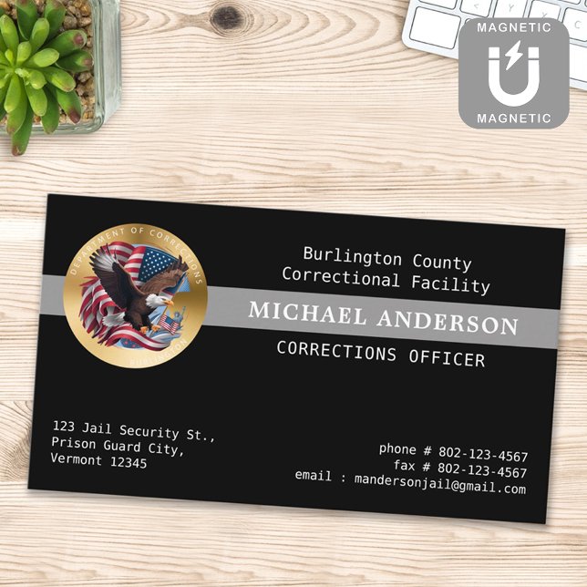 Polizeilogo des Referenten für benutzerdefinierte  Magnetische Visitenkarte (Von Creator hochgeladen)