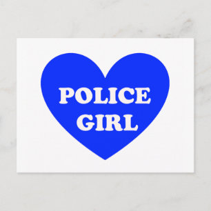 Polizeimädchen Postkarte