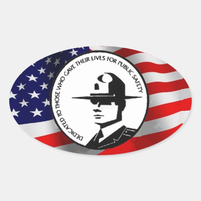 POLIZEIMEMORIE OVALER AUFKLEBER (Vorderseite)