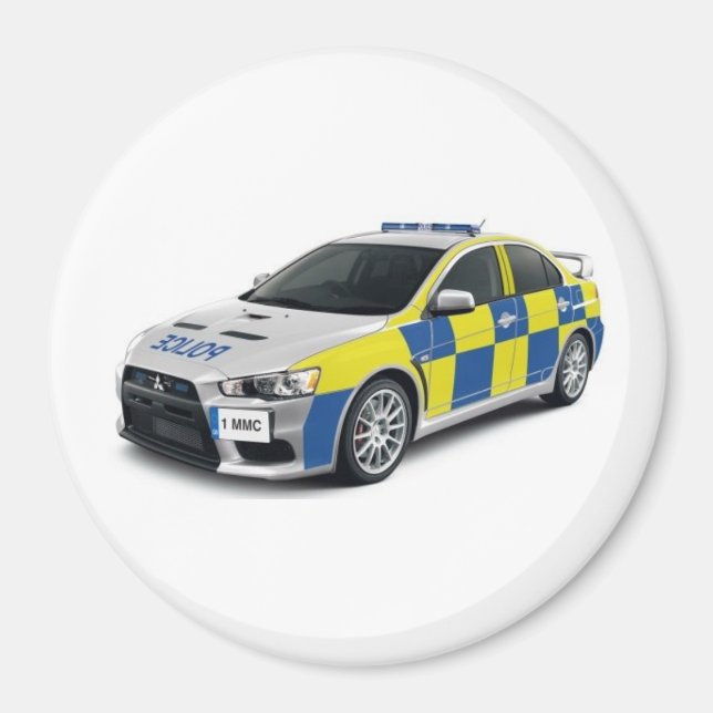Polizeimitsubishi lancer evo magnet (Vorne)