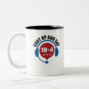 Polizeinotsendung: 10-4 zweifarbige tasse