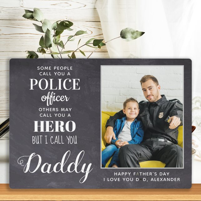 Polizeioffizier des Helden Daddy Vathers Day Foto Fotoplatte (Von Creator hochgeladen)