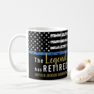 Polizeiretirement Thin Blue Line American Flag Kaffeetasse