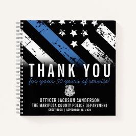 Polizeirezisionsjahrbuch Blue Line Gästebuch Notizbuch