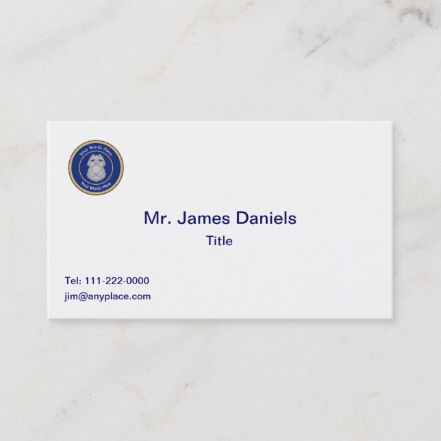 Polizeischild - Universelles Abzeichen Visitenkarte (Vorderseite)