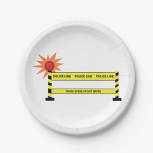 Polizeistraßenkriminalität Pappteller