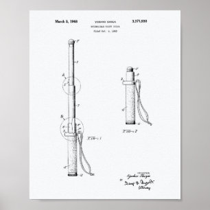 Polizeiverlängerbarer Stock 1968 Patent - Weißbuch Poster