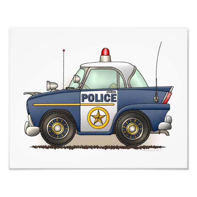 Polizeiwache Crusier Polizist Car Fotodruck (Vorne)