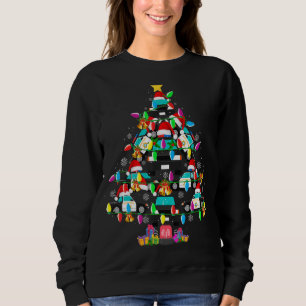 Polizeiwache Weihnachtsbaum Funny Santa Policeman Sweatshirt